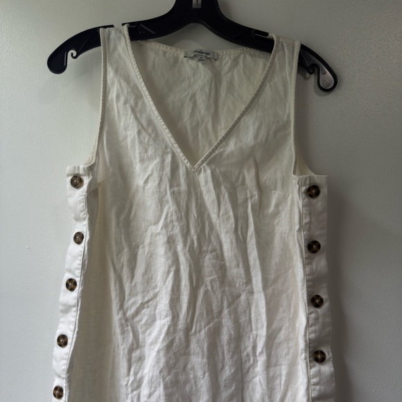 Madewell White Button-Side Midi Dress - Picture 4 of 9